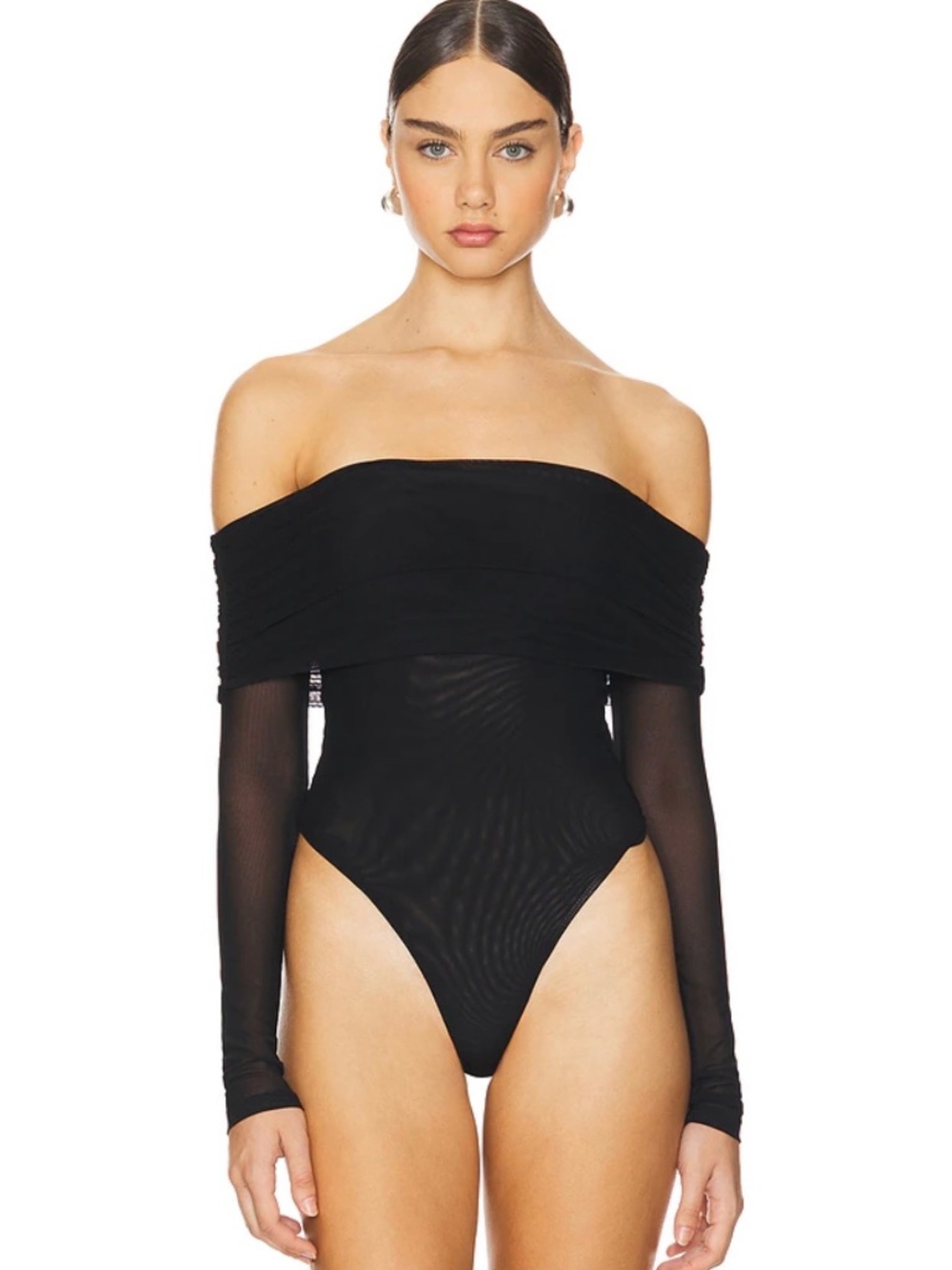 Trey Bodysuit in Black by MAJORELLE